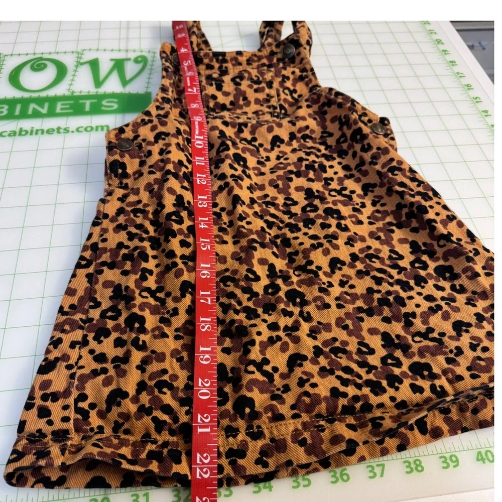 Cupcakes and Cashmere animal print overall dress with front pocket girls size 5